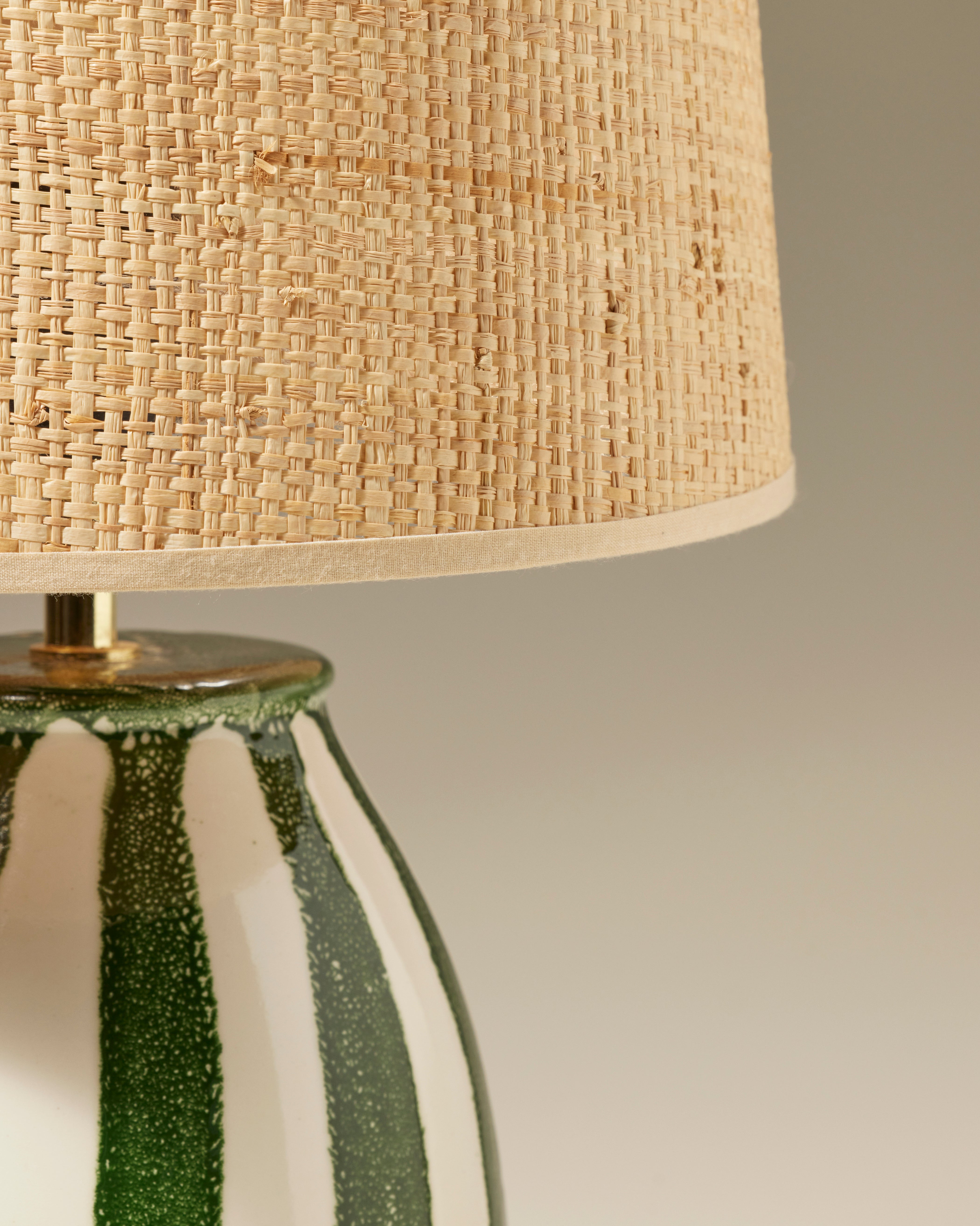 浦ラワ Ceramic Lamp Green Palmaria 46cm | Maison Sarah Lavoine