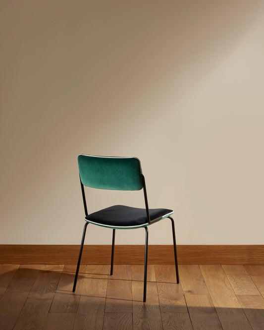 Chaise Double Jeu - Vert design Maison Sarah Lavoine Vert Velours 45 cm 85 cm 4