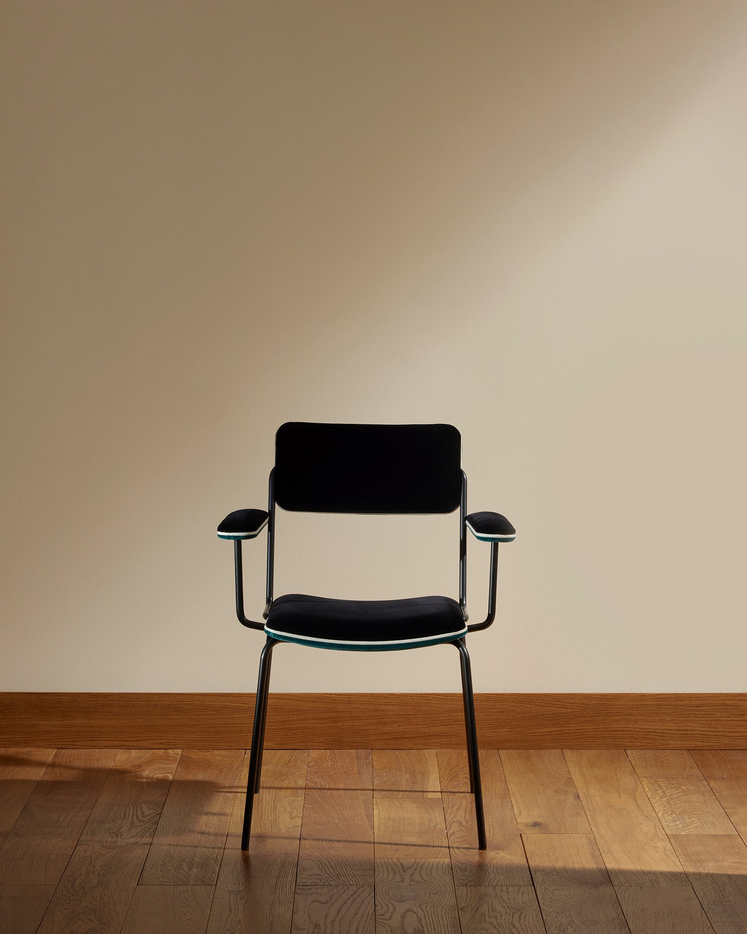 Chaise accoudoirs Double Jeu - Bleu Sarah design Maison Sarah Lavoine Bleu Sarah Velours 45 cm 85 cm 1