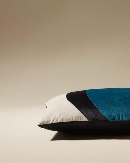 Coussin Lune - Bleu Sarah design Maison Sarah Lavoine Bleu Sarah Velours 50 cm 30 cm  3