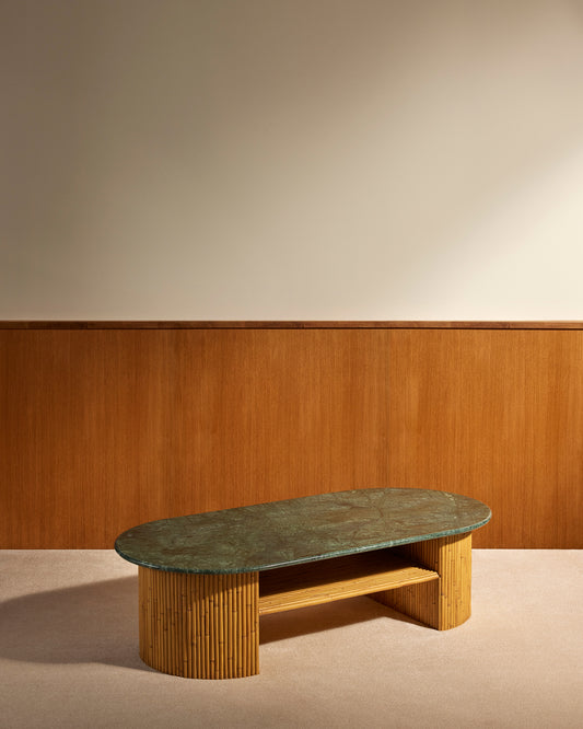 Riviera coffee table - Green design Maison Sarah Lavoine Green Marble 144 cm 40 cm 3