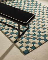 Checkerboard Rug - Sarah Blue