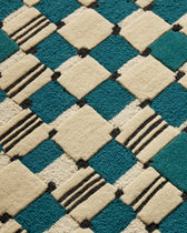 Checkerboard Rug - Sarah Blue