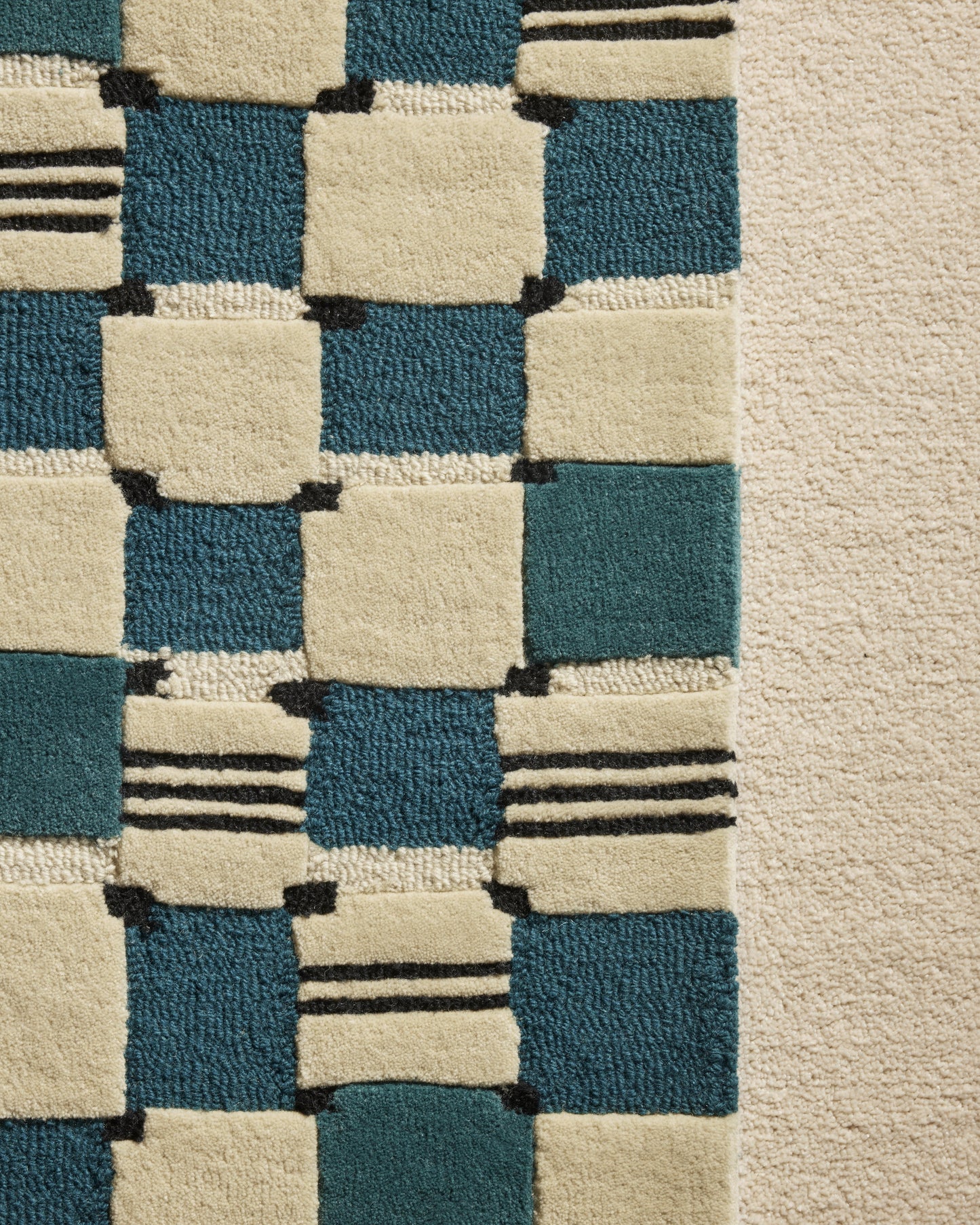 Checkerboard Rug - Sarah Blue