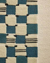 Checkerboard Rug - Sarah Blue