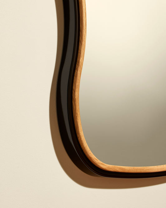 Miroir Noto 3 Vagues - Noir design Maison Sarah Lavoine Noir Chêne 75 cm 140 cm 3
