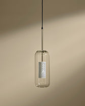Suspension LED Allure, chromée, ronde, à 5 lampes Suspension LED Allure, chromée, ronde, à 5 lampes