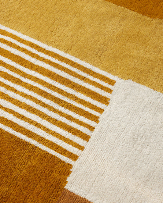 Boro Rug - Ocher design Maison Sarah Lavoine Ocher Wool Small 170 cm | Medium 200 cm | Large 250 cm Small 240 cm | Medium 300 cm | Large 350 cm 3
