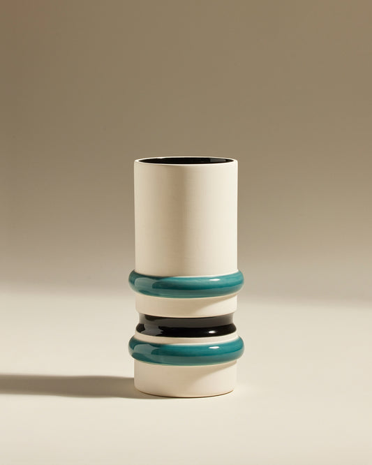 Vase Aquarius - Bleu Sarah design, céramique Maison Sarah Lavoine Bleu Sarah Céramique  23 cm 1