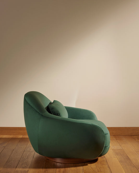Fauteuil Bozzolo - Vert Forêt design Maison Sarah Lavoine Vert Forêt  Velours 110 cm 91 cm 3