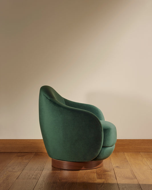Fauteuil Bozzolo - Vert design Maison Sarah Lavoine Vert Velours 75 cm 72 cm 3