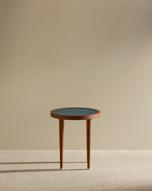 Table basse ronde Puzzle - Bleu Sarah design Maison Sarah Lavoine Bleu Sarah Chêne  45 cm 1