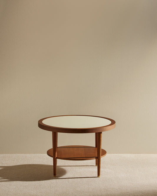 Table basse ronde Puzzle - Ecru design Maison Sarah Lavoine Ecru Chêne  40 cm 1