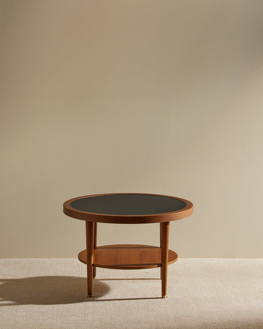 Table basse ronde Puzzle - Noir design Maison Sarah Lavoine Noir Chêne  40 cm 1