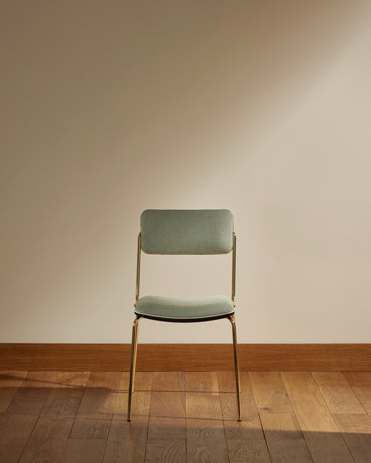 Chaise Double Jeu - Doré / Amande design Maison Sarah Lavoine Amande Velours 45 cm 85 cm 1