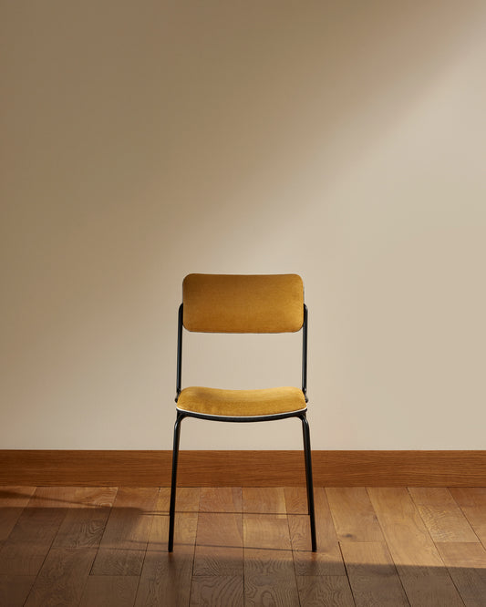 Chaise Double Jeu - Noir / Ocre design Maison Sarah Lavoine Ocre Velours 45 cm 85 cm 1