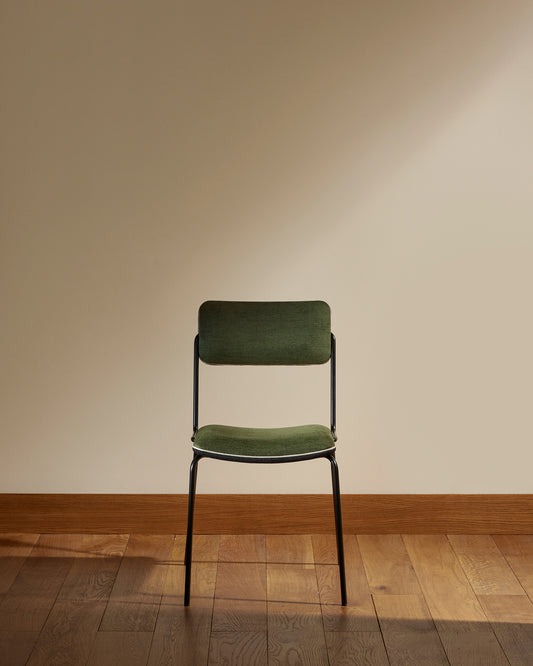 Chaise Double Jeu - Noir / Vert design Maison Sarah Lavoine Vert Velours 45 cm 85 cm 1