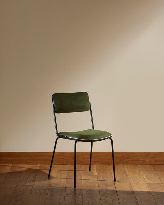 Chaise Double Jeu - Noir / Vert design Maison Sarah Lavoine Vert Velours 45 cm 85 cm 3