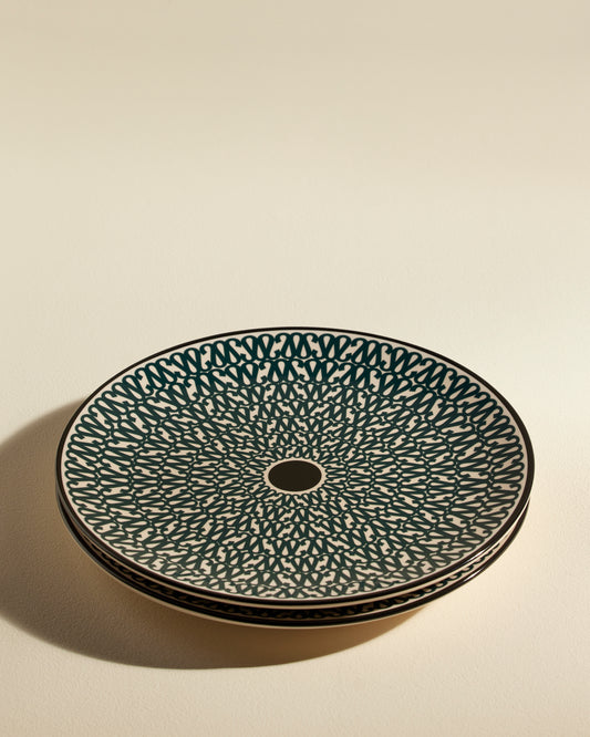 Sarah flat plate - Sarah Blue modern design Maison Sarah Lavoine Blue Sarah Ceramic 4