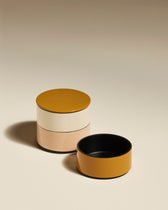 Boite ronde à bijoux Totem - Ocre
