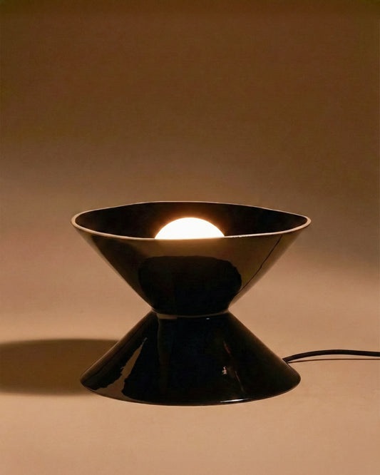 Lampe de table Sablier - Noir design Maison Sarah Lavoine Noir Céramique 19 cm 1