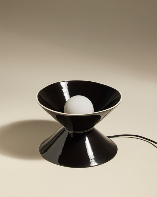 Lampe de table Sablier - Noir design Maison Sarah Lavoine Noir Céramique  19 cm 3