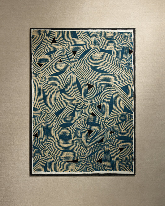 Tapis Sombra - Bleu Sarah design Maison Sarah Lavoine Bleu Sarah Laine Petit 170 cm | Moyen 200 cm | Grand 250 cm Petit 240 cm | Moyen 300 cm | Grand 350 cm 1