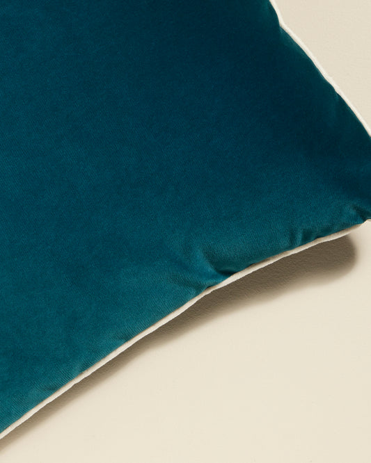 Coussin Double Jeu - Bleu Sarah design Maison Sarah Lavoine Bleu Sarah Velours 42 cm 42 cm 3