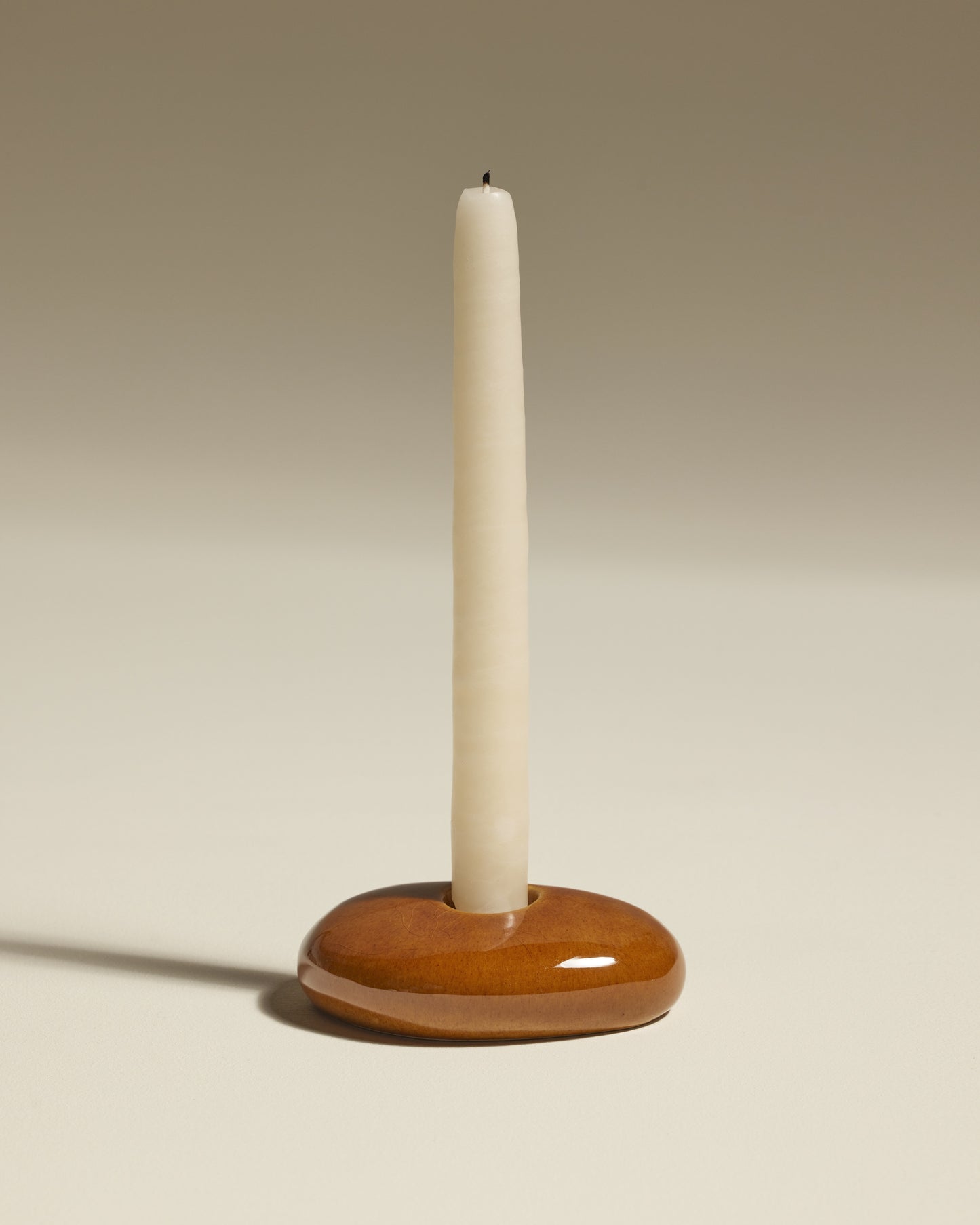Bougeoir Stone - Fauve