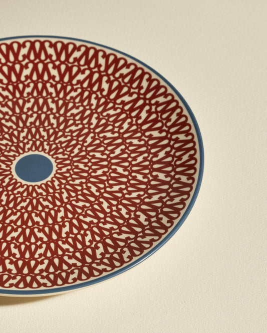 Assiette plate Sarah - Carmin design moderne Maison Sarah Lavoine Carmin Céramique   3