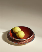 Sarah deep plate - Carmine