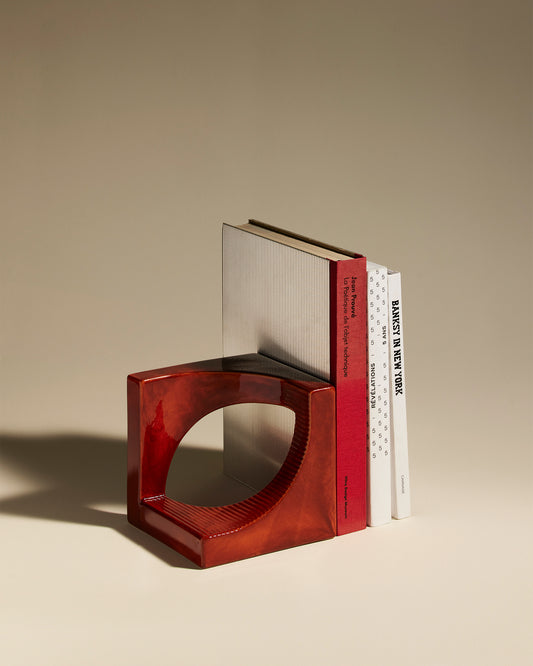 Serre-livre union - Ecorce design Maison Sarah Lavoine Noisette Céramique  15.5 cm 16 cm 4
