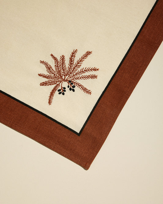 Duo serviettes de table Phoenix - Terracotta chic Maison Sarah Lavoine Terracotta Coton  45 cm 45 cm 4