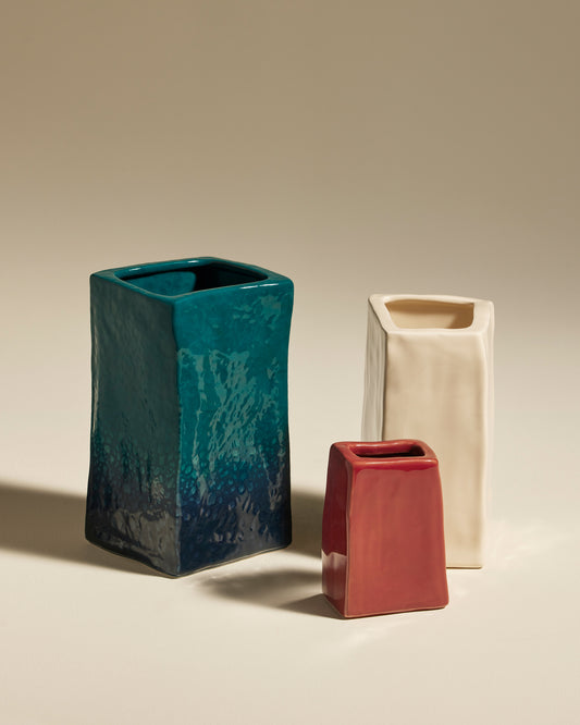 Vase décoratif Nomad - Bleu Sarah design, céramique Maison Sarah Lavoine Bleu Sarah Céramique  11 cm 21 cm 4
