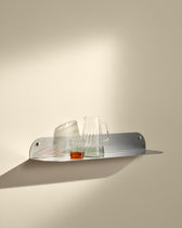 Tokyo wall shelf - Brushed stainless steel