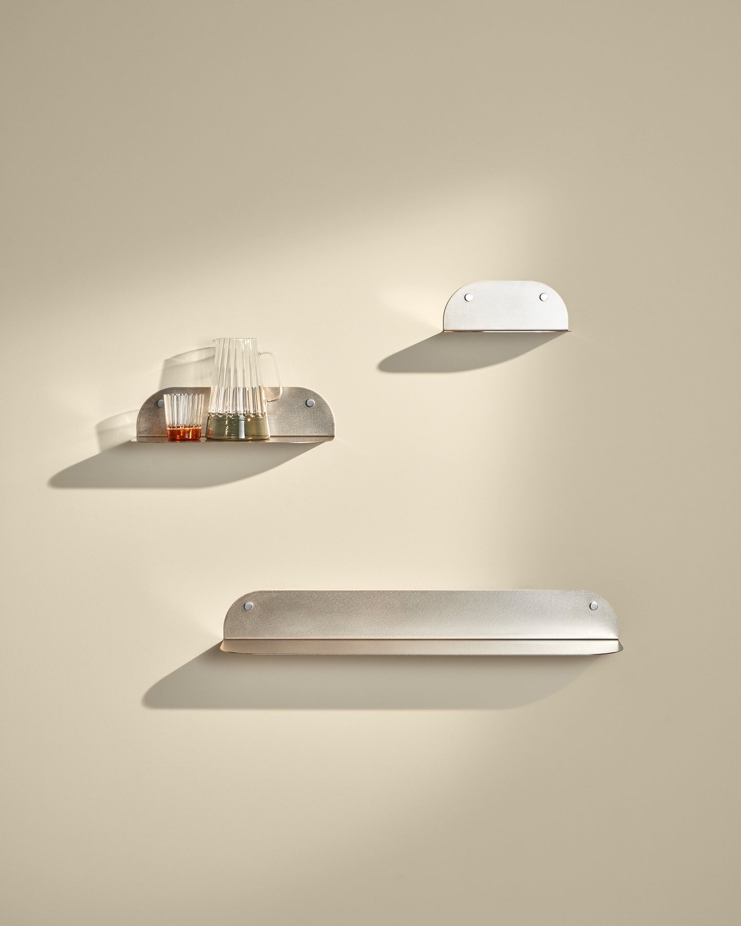 Tokyo wall shelf - Brushed stainless steel