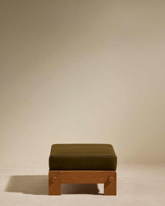 Pouf Graney - Safari design Maison Sarah Lavoine Safari Teak 55 cm  35 cm  1