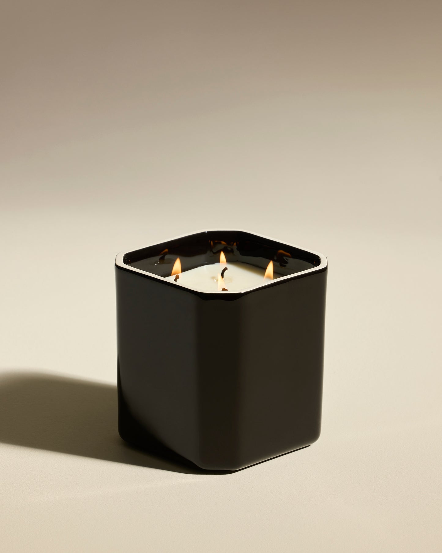 Bougie Facettes - Ambre Noire  2 - Décoration Design