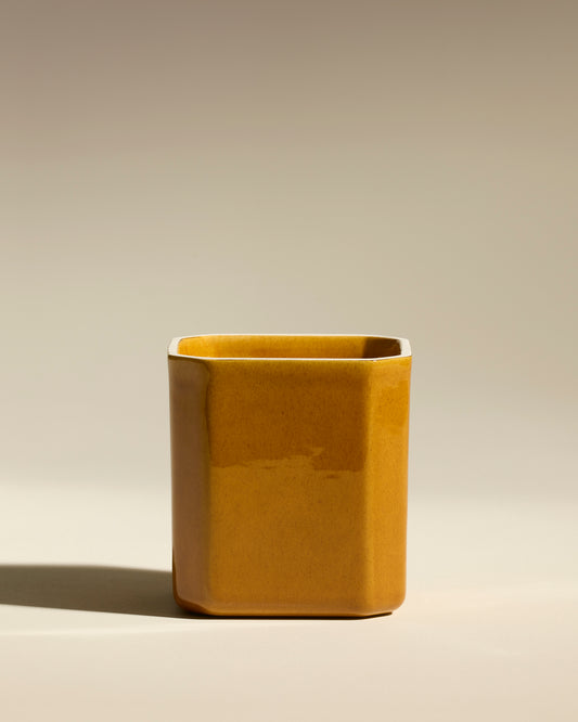 Bougie Facettes - Bois de Santal Céramique / Cire 1 - Décoration Design