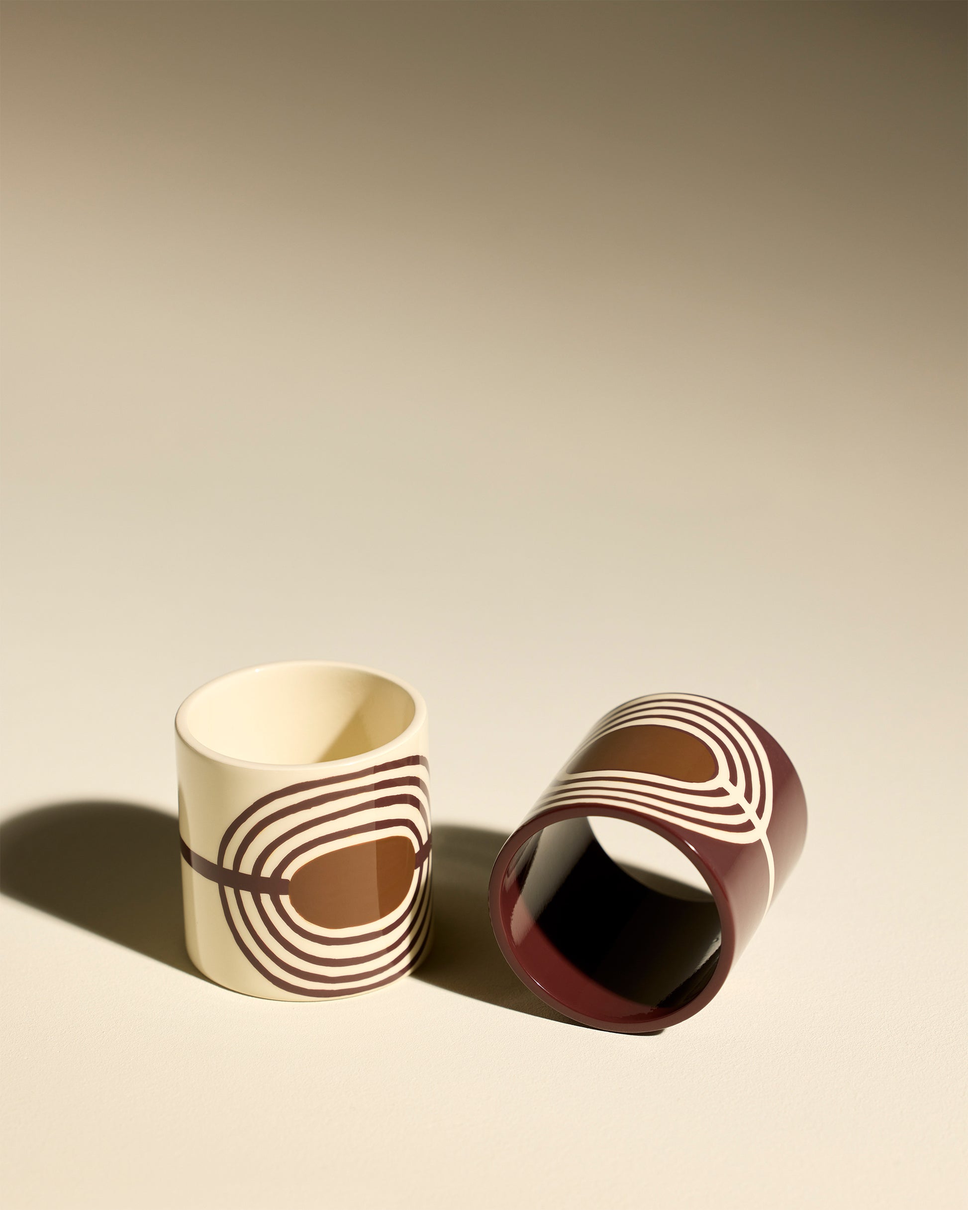 Duo rond de serviette Mirage - Carmin Carmin 1 - Décoration Design