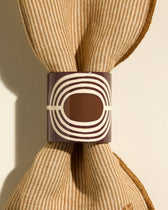Duo rond de serviette Mirage - Carmin  2 - Décoration Design