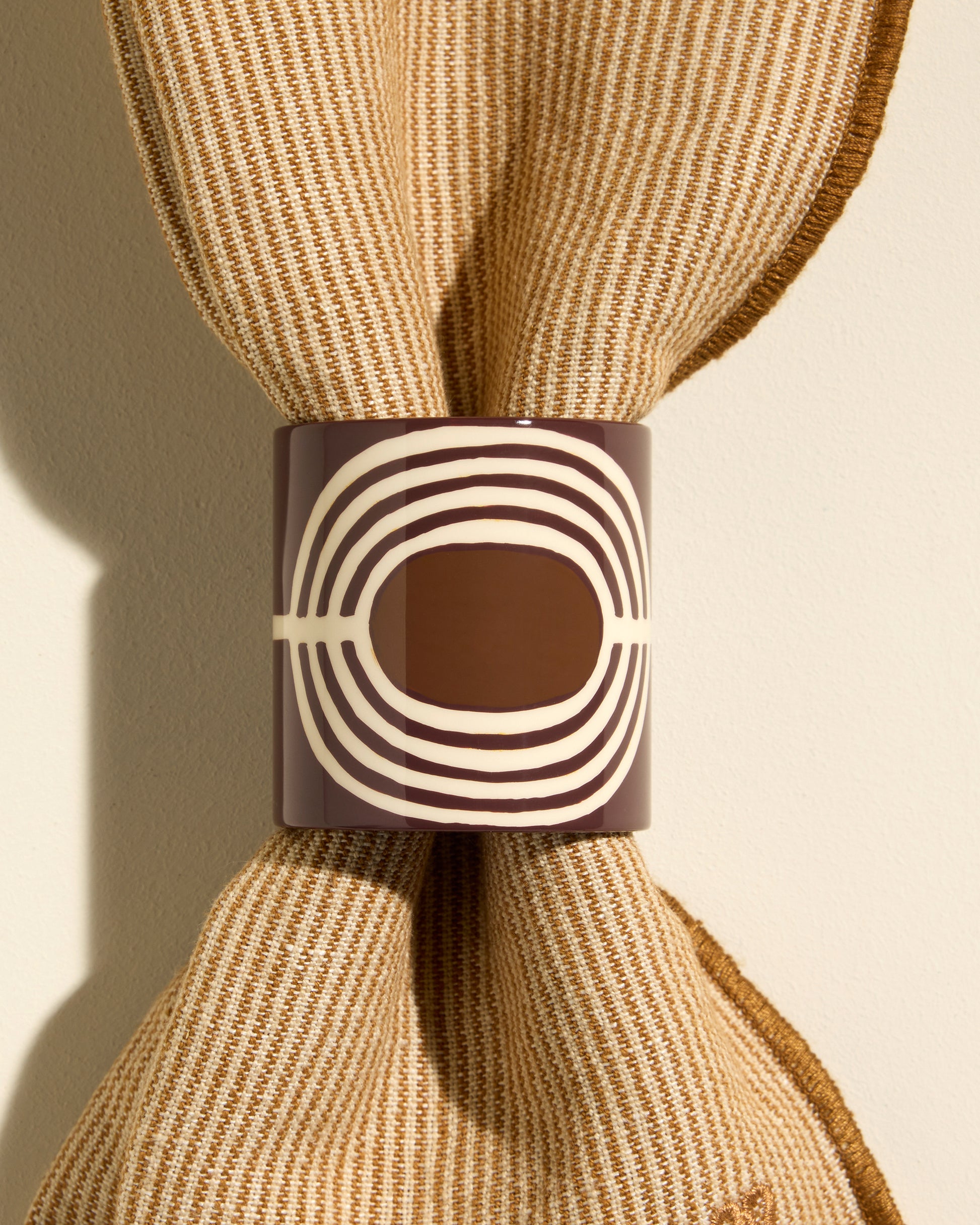 Duo rond de serviette Mirage - Carmin  2 - Décoration Design