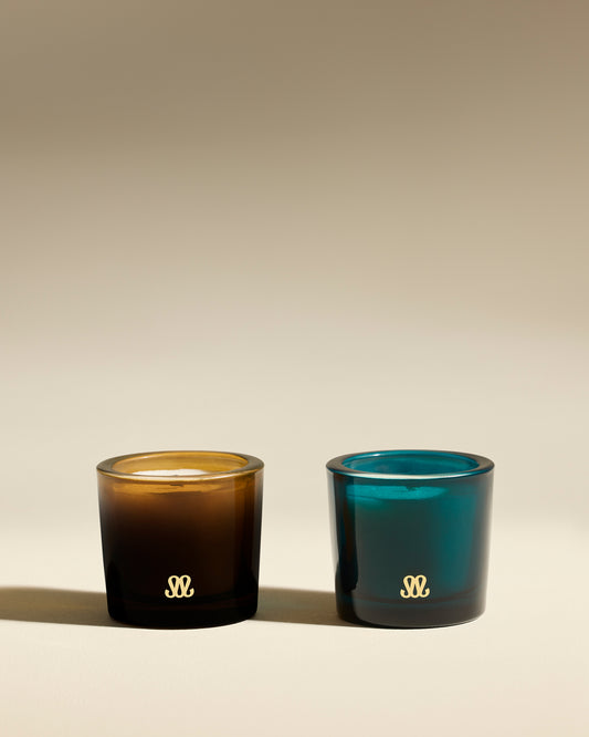 Coffret Duo Mini Stella - Songe d'Orient / Bois de Santal Verre / Cire 1 - Décoration Design