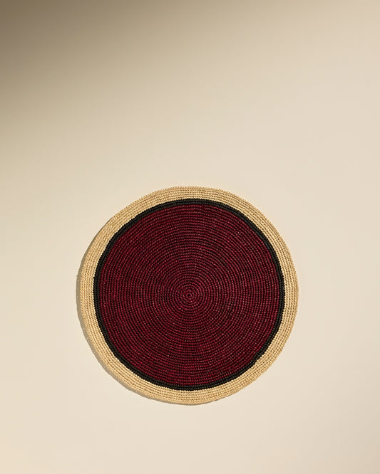 Set de table Globe - Carmin/ Naturel Carmin  1 - Décoration Design