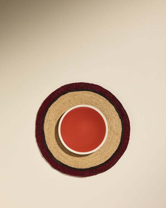 Set de table Globe - Naturel/ Carmin  3 - Décoration Design