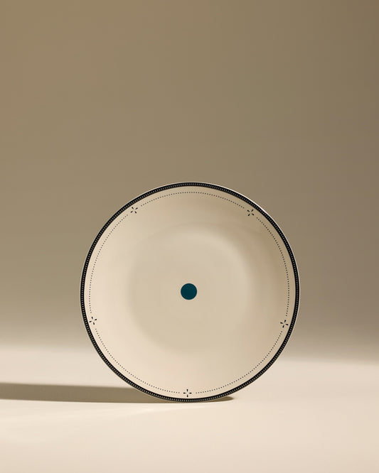 Assiette plate Lueur - Noir/Bleu Sarah