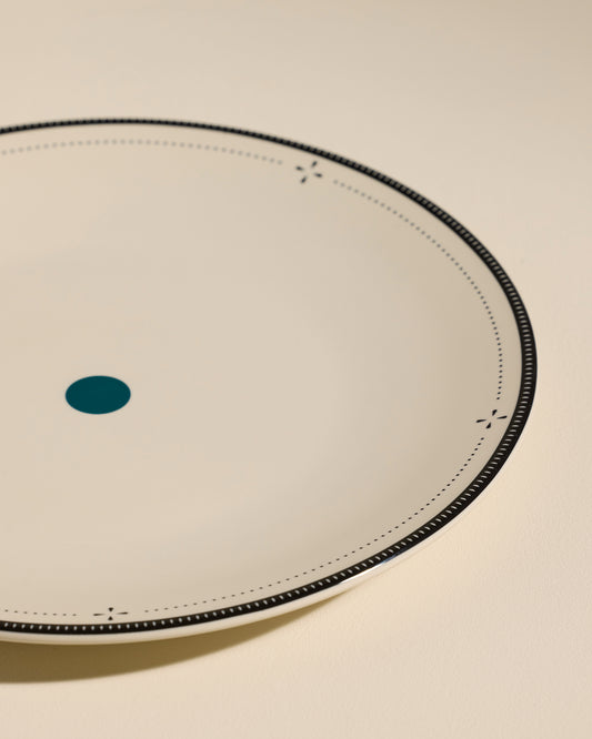 Assiette plate Lueur - Noir/Bleu Sarah