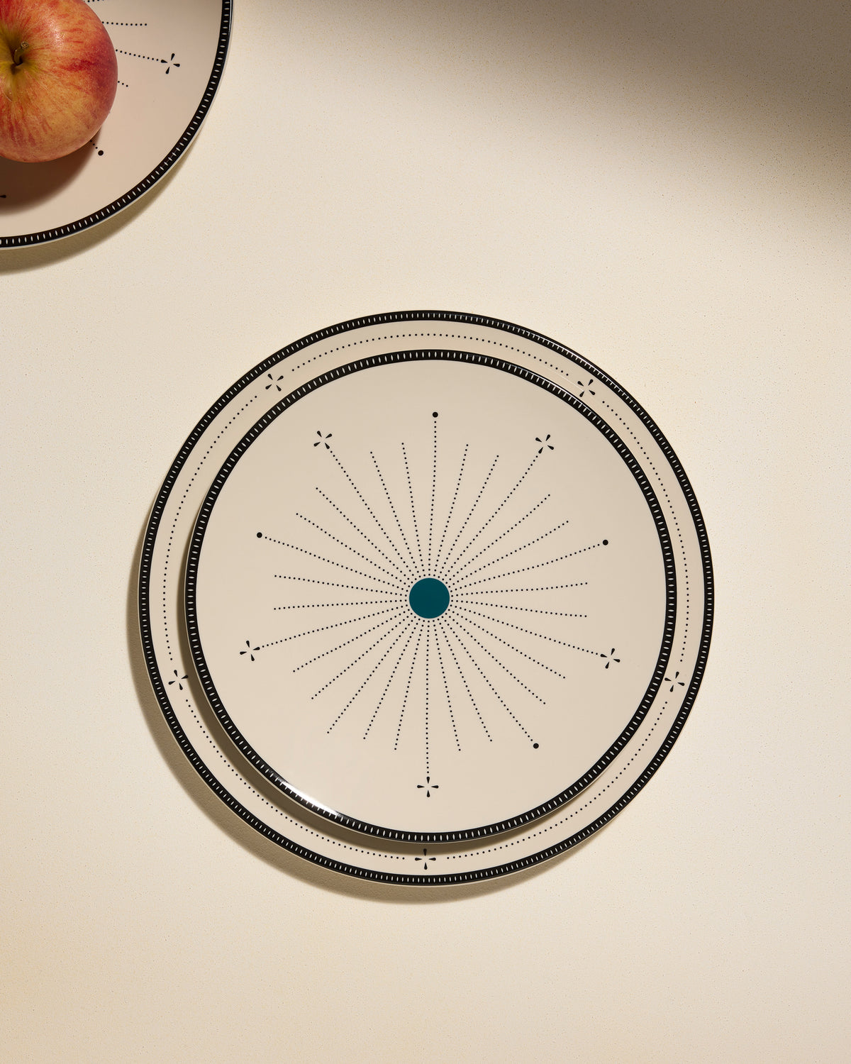 Assiette plate Lueur - Noir/Bleu Sarah