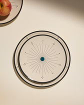 Assiette plate Lueur - Noir/Bleu Sarah