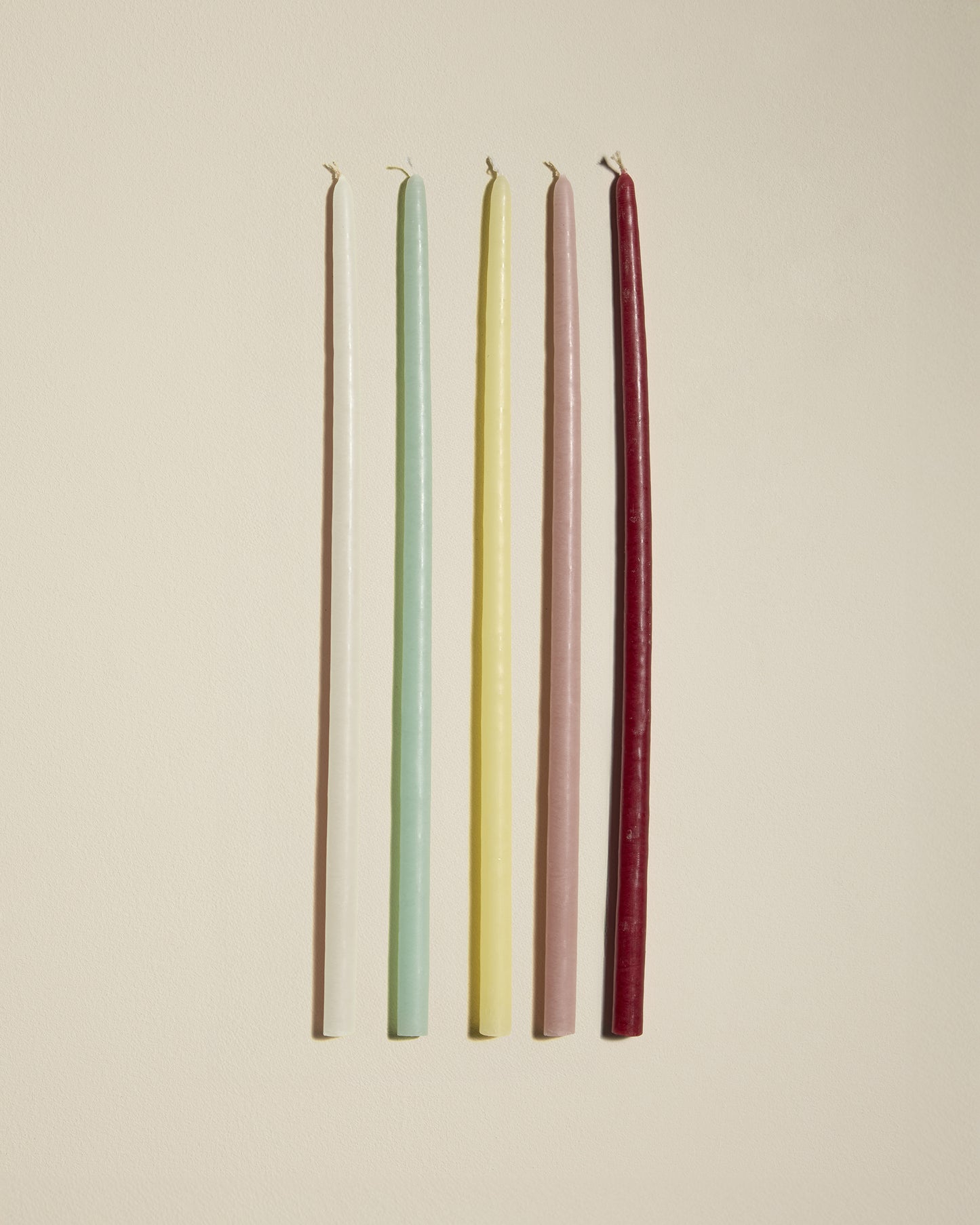 Thin Candles X10pcs pastel d1xh30cm